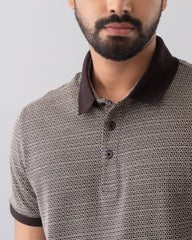Regular Fit Mercerised Jacquard Polo Shirt