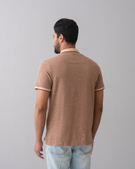 Relaxed Fit Yarn-Dyed Polo Shirt