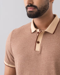 Relaxed Fit Yarn-Dyed Polo Shirt