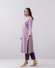 Smart Fit Embellished Two-Piece Formal Ethnic Set with Organza Dupatta