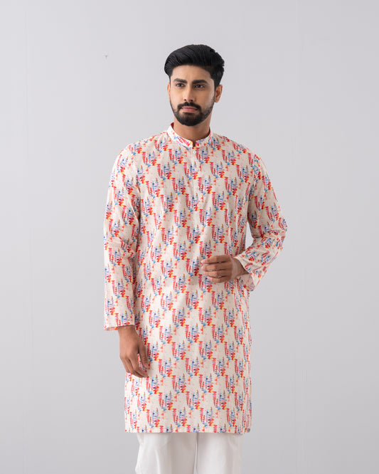 Regular Fit Printed Panjabi