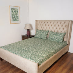 Bedsheets- Foliage Green (King Size)