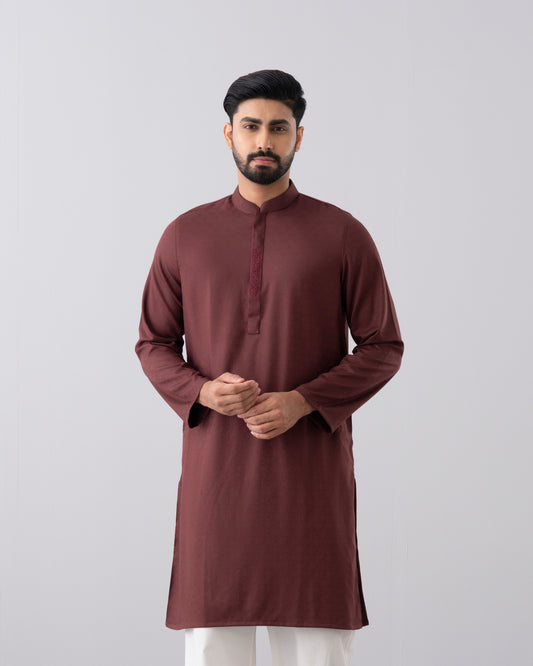 Regular Fit Embroidered Semi-Formal Panjabi