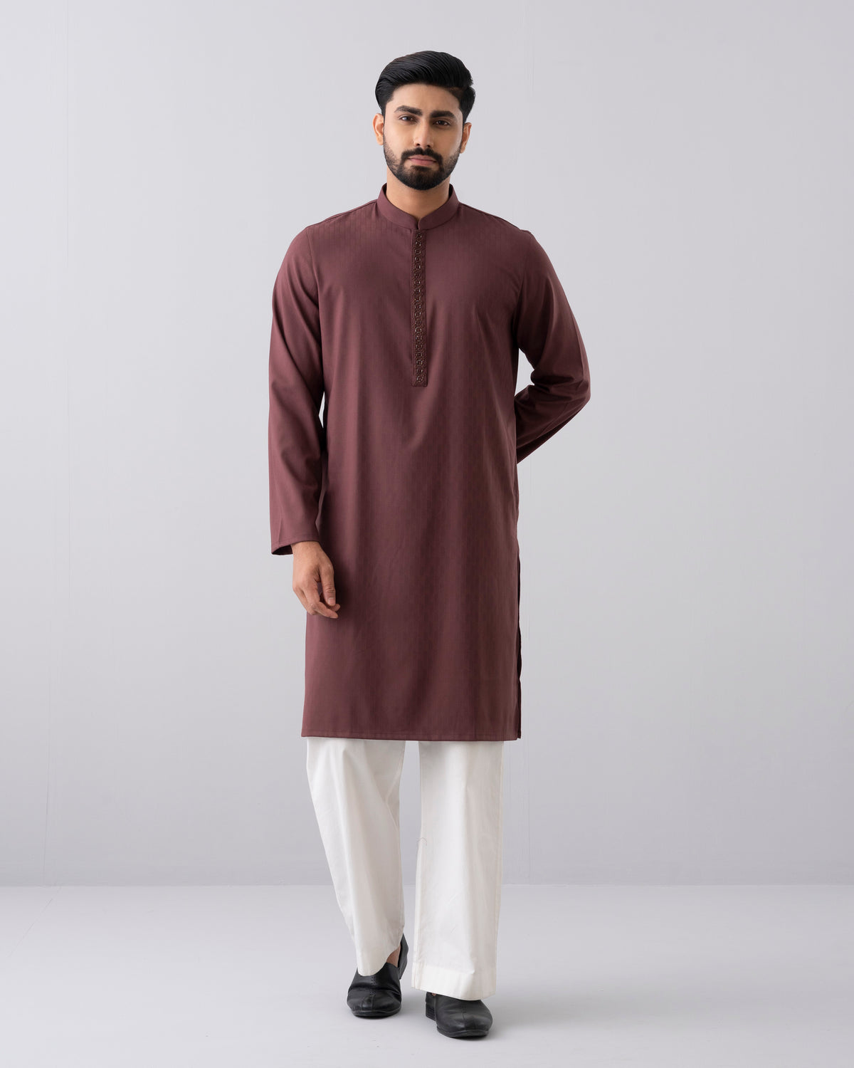 Regular Fit Embroidered Semi-Formal Panjabi