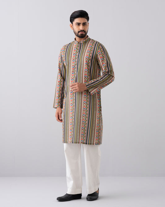Regular Fit All-Over Printed Panjabi