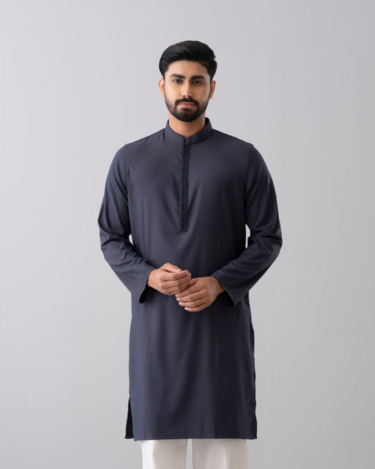 Regular Fit Embroidered Semi-Formal Panjabi