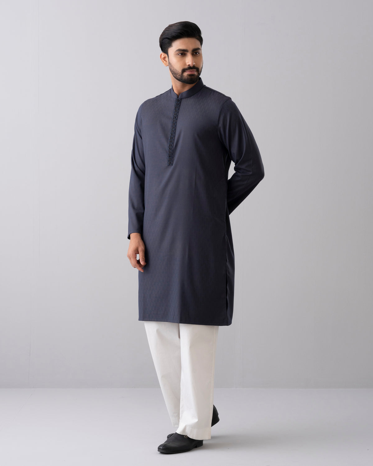 Regular Fit Embroidered Semi-Formal Panjabi