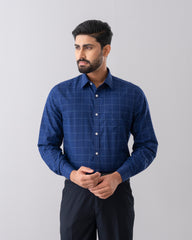 Regular Fit Thin Check Formal Shirt