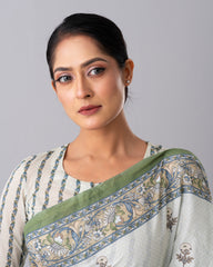 Digital Printed Cotton Saree