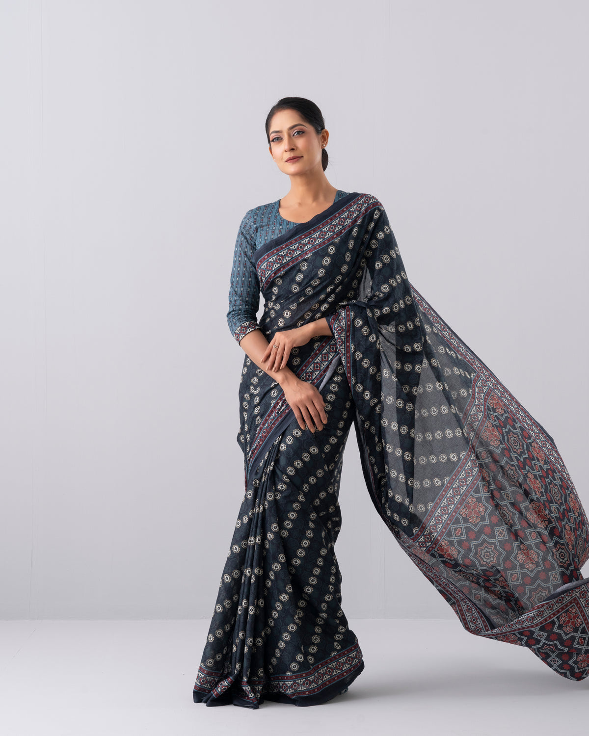 Digital Printed Cotton Saree