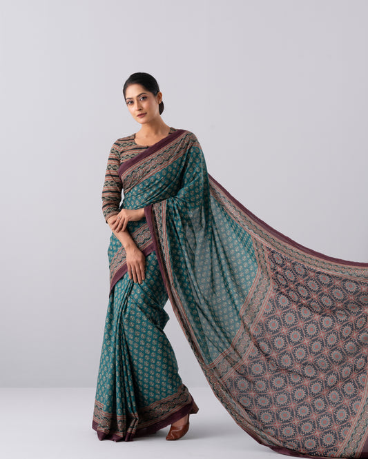 Digital Printed Cotton Saree
