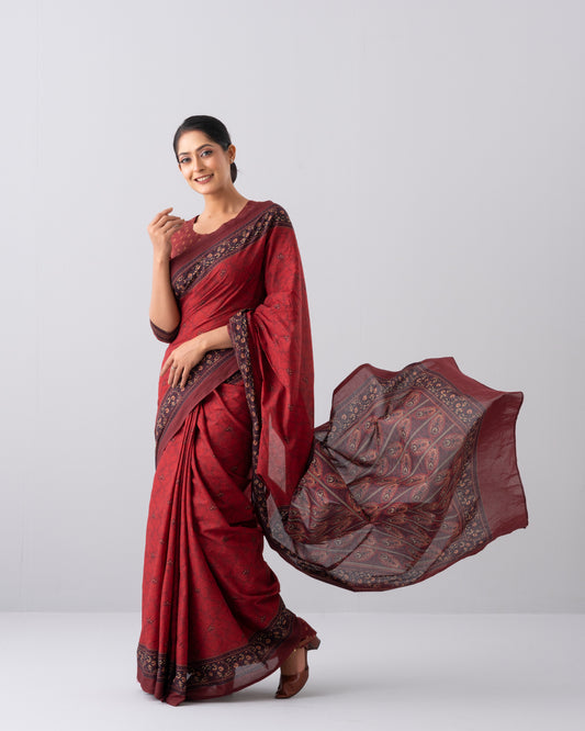 Digital Printed Cotton Saree