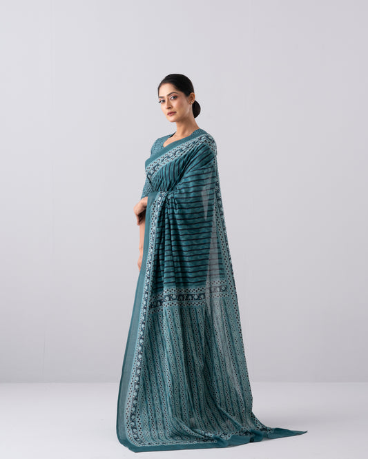 Digital Printed Cotton Saree