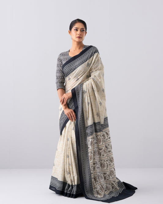 Digital Printed Cotton Saree