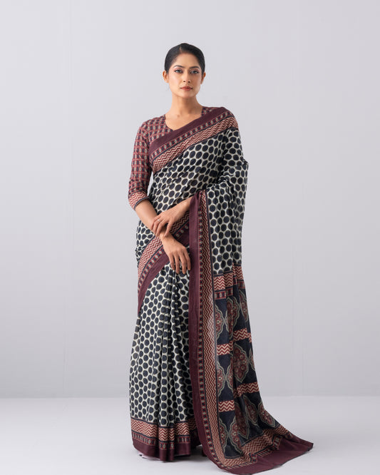 Digital Printed Cotton Saree