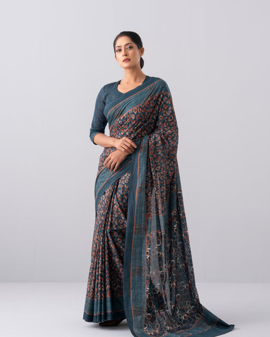 Digital Printed Cotton Saree