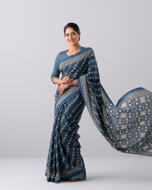 Digital Printed Cotton Saree