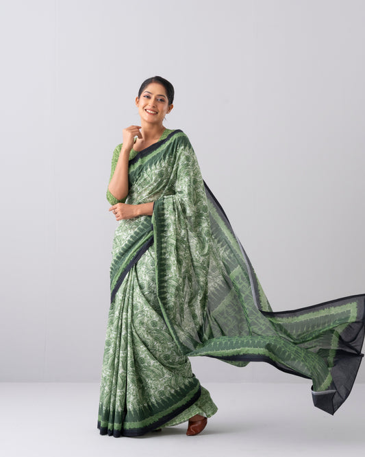 Digital Printed Cotton Saree