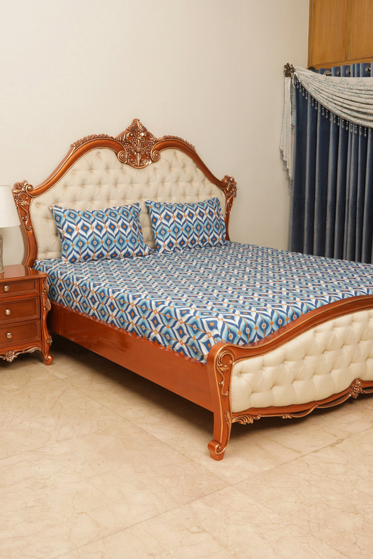 Bedsheets- Electron Blue (Queen Size)