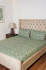 Bedsheets- Foliage Green (King Size)