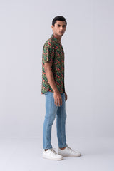 Slim Fit Casual Shirt with Lapel Collar