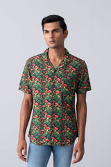 Slim Fit Casual Shirt with Lapel Collar