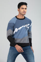 Full-Sleeve Jacquard Sweater