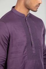 Semi-Formal Embroidered Cotton Panjabi
