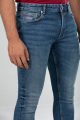 Premium Dark Vintage Skinny Fit Jeans with 5-Pocket Styles - Marvel