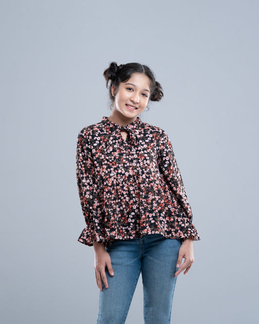 Junior Girls' Western Fashion Top (10-14 Years)