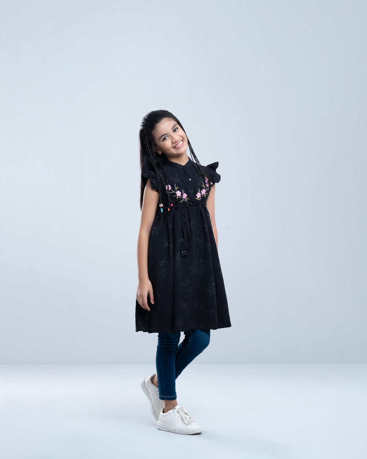 Girls' Georgette Embroidered Dress (2-4 Years)