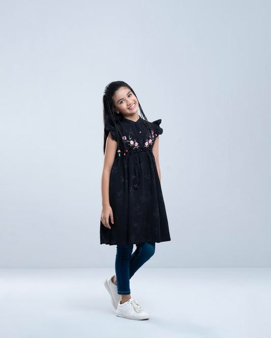 Girls' Georgette Embroidered Dress (2-4 Years)
