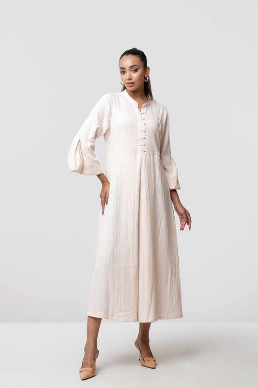 Regular Fit A-line Flare Long Dress