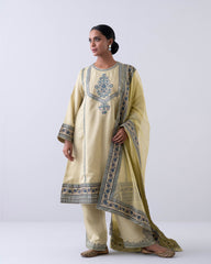 Relaxed Fit Embroidered Three-Piece Formal Ethnic Set