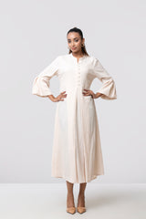 Regular Fit A-line Flare Long Dress