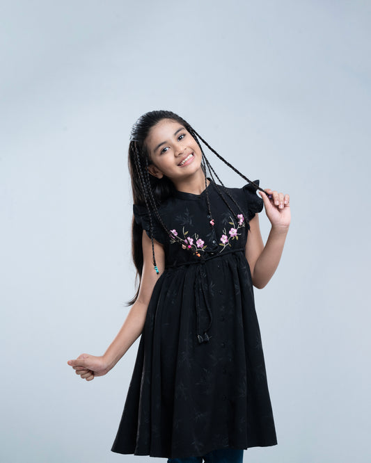 Girls' Georgette Embroidered Dress (2-4 Years)