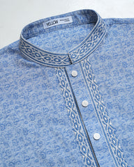 Regular Fit Printed Semi-Formal Panjabi