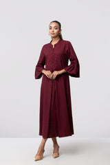 Regular Fit A-line Flare Long Dress