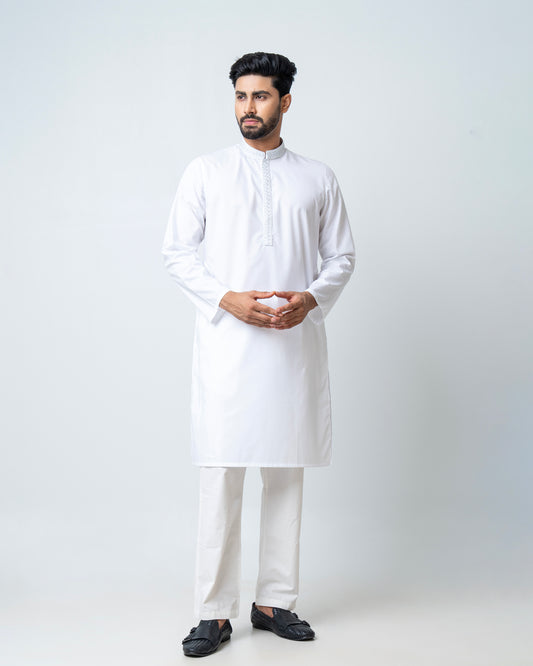 Regular Fit Embroidered Semi-Formal Panjabi
