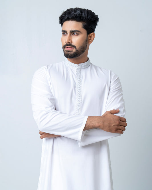 Regular Fit Embroidered Semi-Formal Panjabi