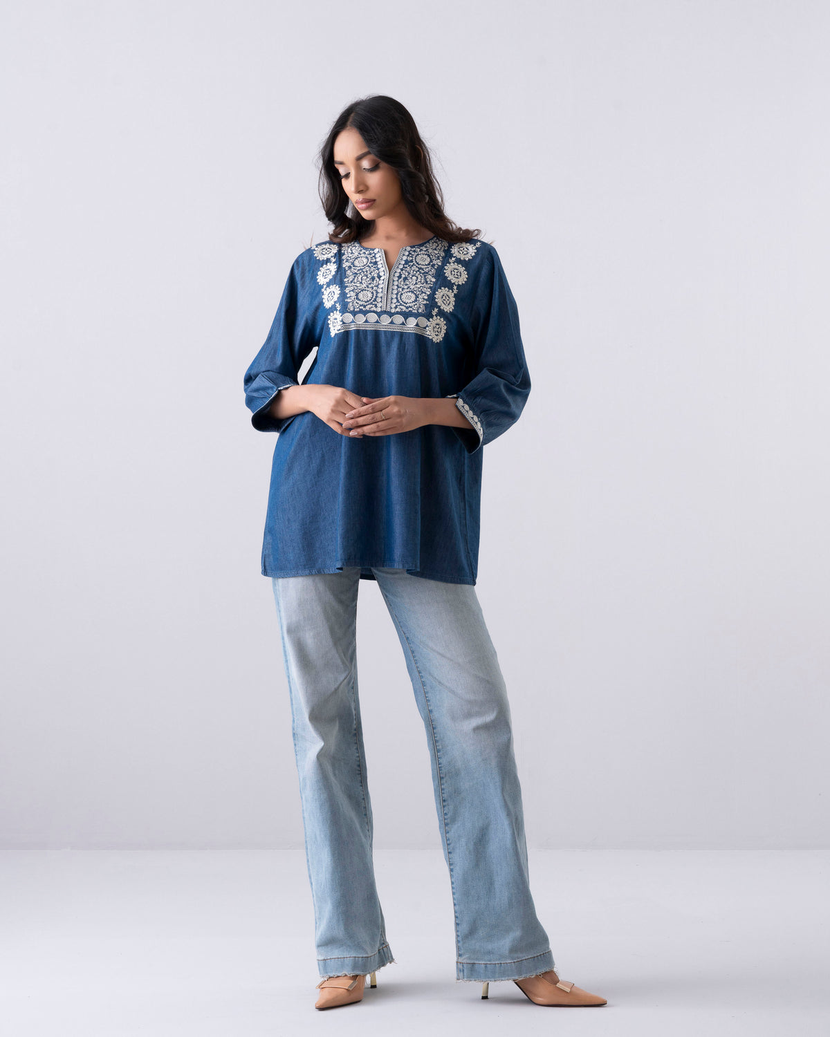 Relaxed Fit Embroidered Fashion Top