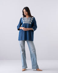Relaxed Fit Embroidered Fashion Top