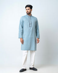 Regular Fit Printed Semi-Formal Panjabi