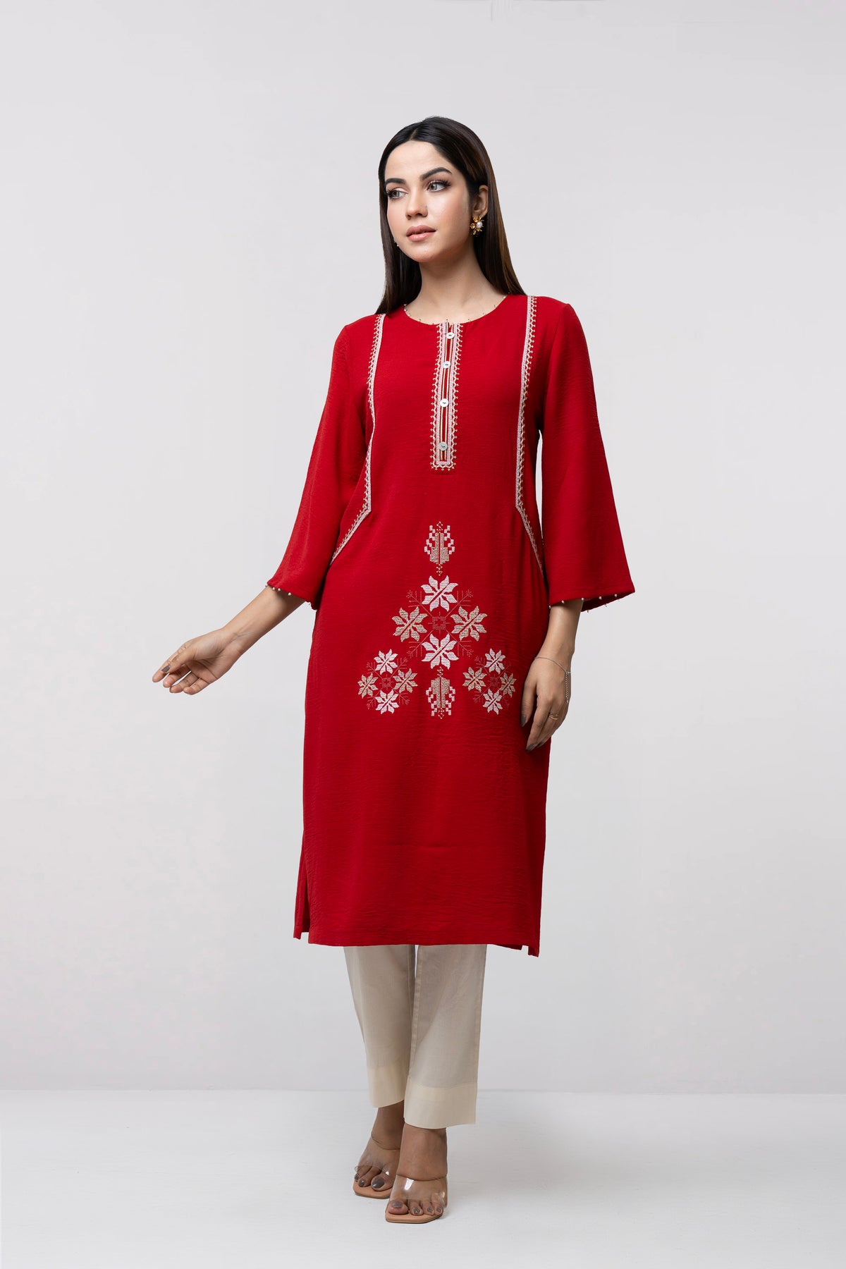 Smart Fit Embroidered Ethnic Kurta