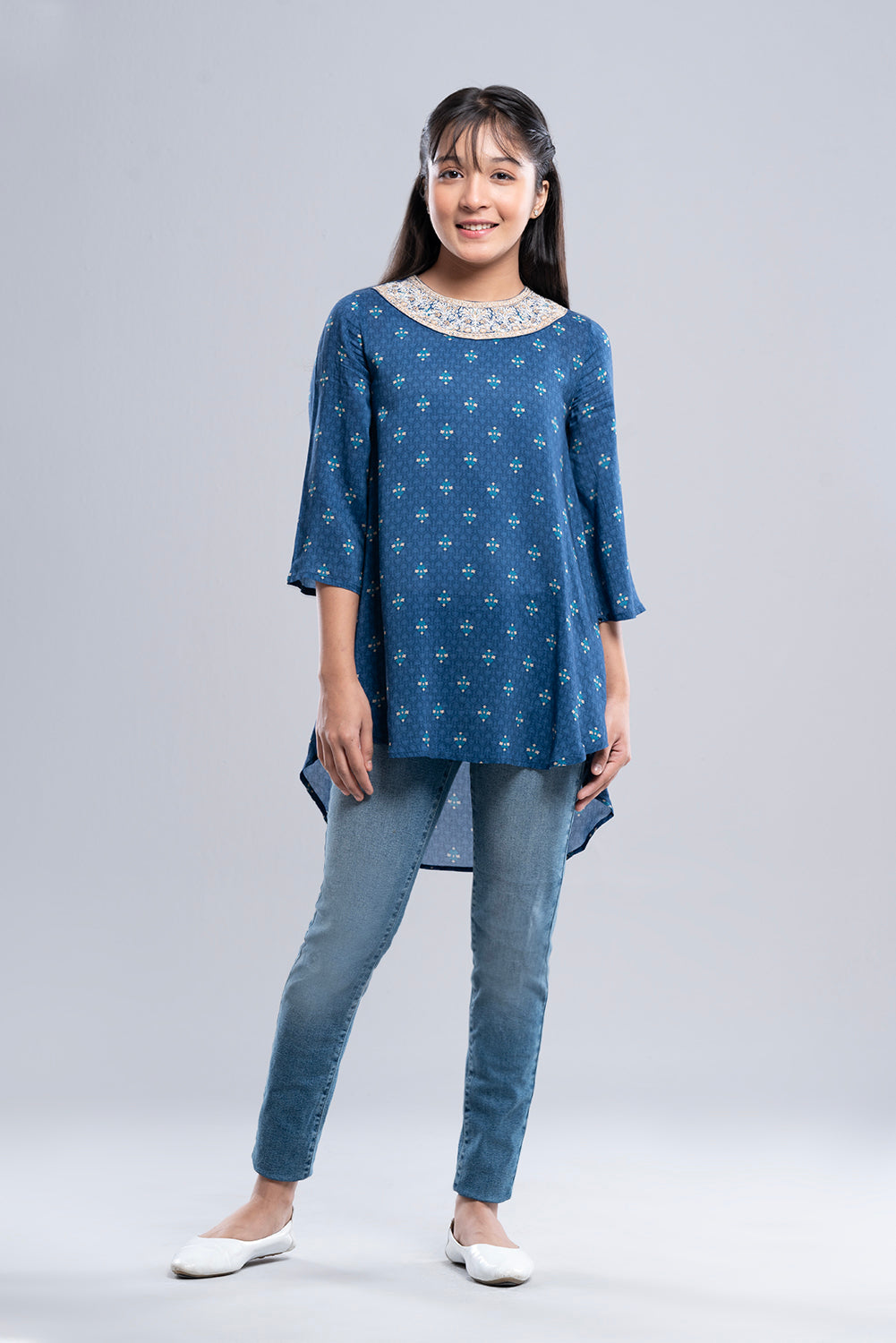 Junior Girls' Ethnic Frock (10-14 Years)