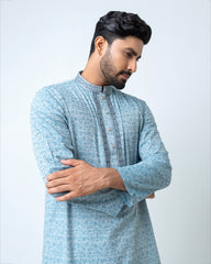 Regular Fit Printed Semi-Formal Panjabi