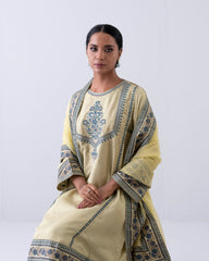 Relaxed Fit Embroidered Three-Piece Formal Ethnic Set