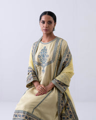 Relaxed Fit Embroidered Three-Piece Formal Ethnic Set
