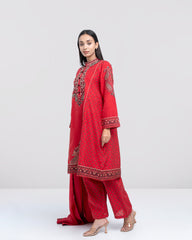 Smart Fit Embroidered Three-Piece Semi-Formal Ethnic Set