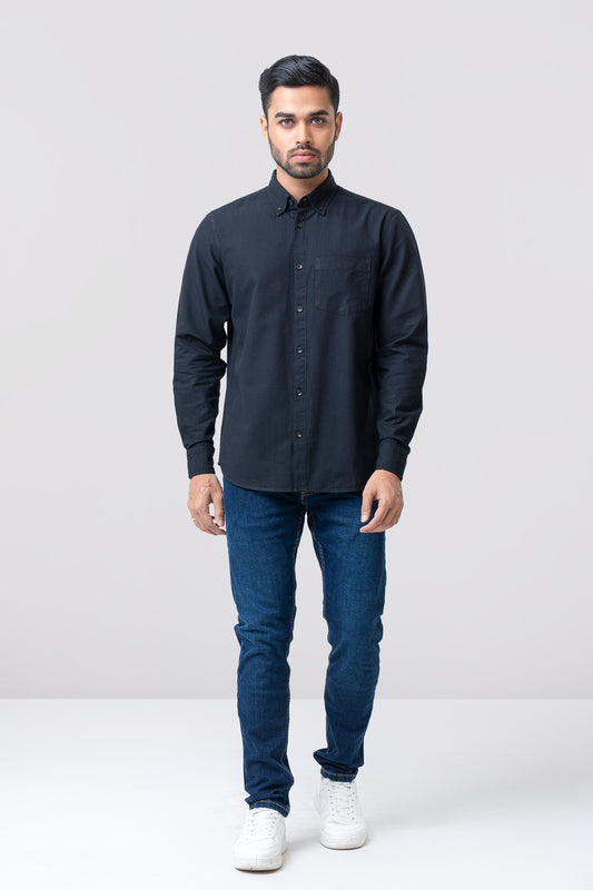 Regular Fit Solid Casual Shirt